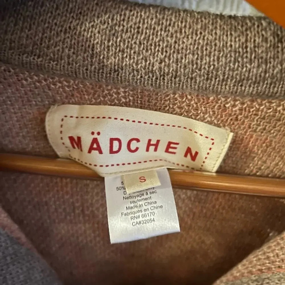 Anthropologie Beige and Pink Poncho - Picture 3 of 5